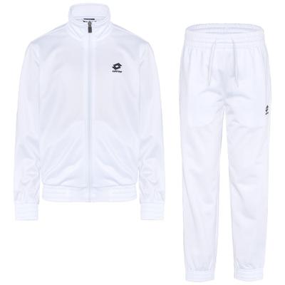 Trainingsanzug LOTTO, Jungen, Gr. 122/128, weiß (hellweiß), 100% Polyester, unifarben, Sportanzüge Trainingsanzug, - besonders leicht & bequem