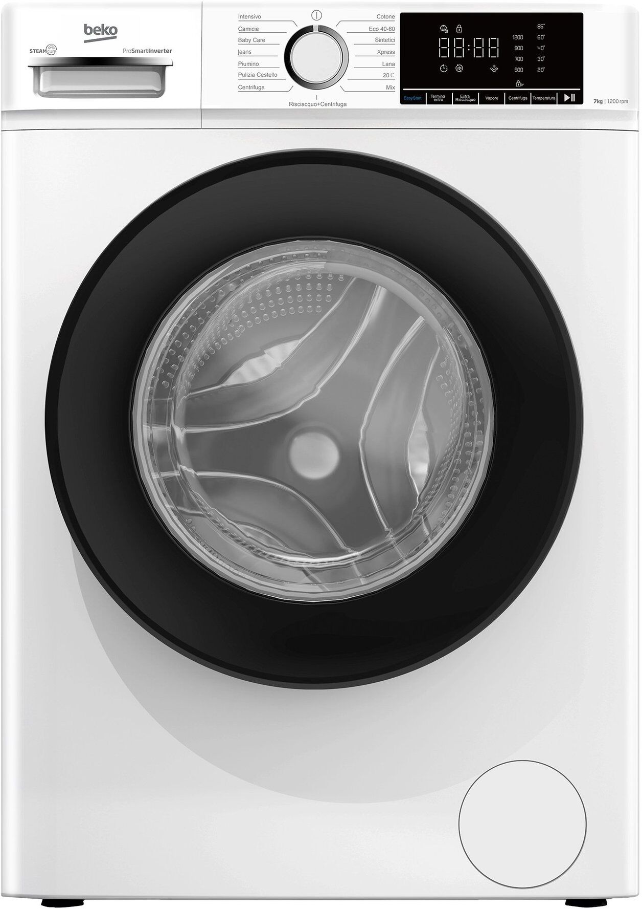 Lavatrice Beko 8785683200 BMX7126DB SteamCure White