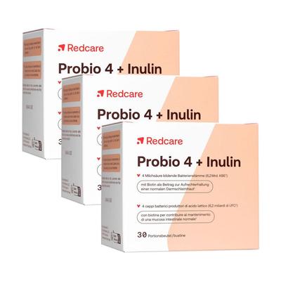 RedCare Probio 4 + Inulin Dreierpack 3x30 St Pulver