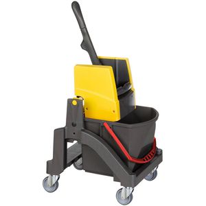VERMOP Reinigungswagen Aquva Nasswischwagen, Einfachfahrwagen, mit Presse & Eimer 17 Liter