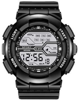 Modern Mode Marketplace Mens Waterproof LED Digital Sports Watch Large Face Military Style a