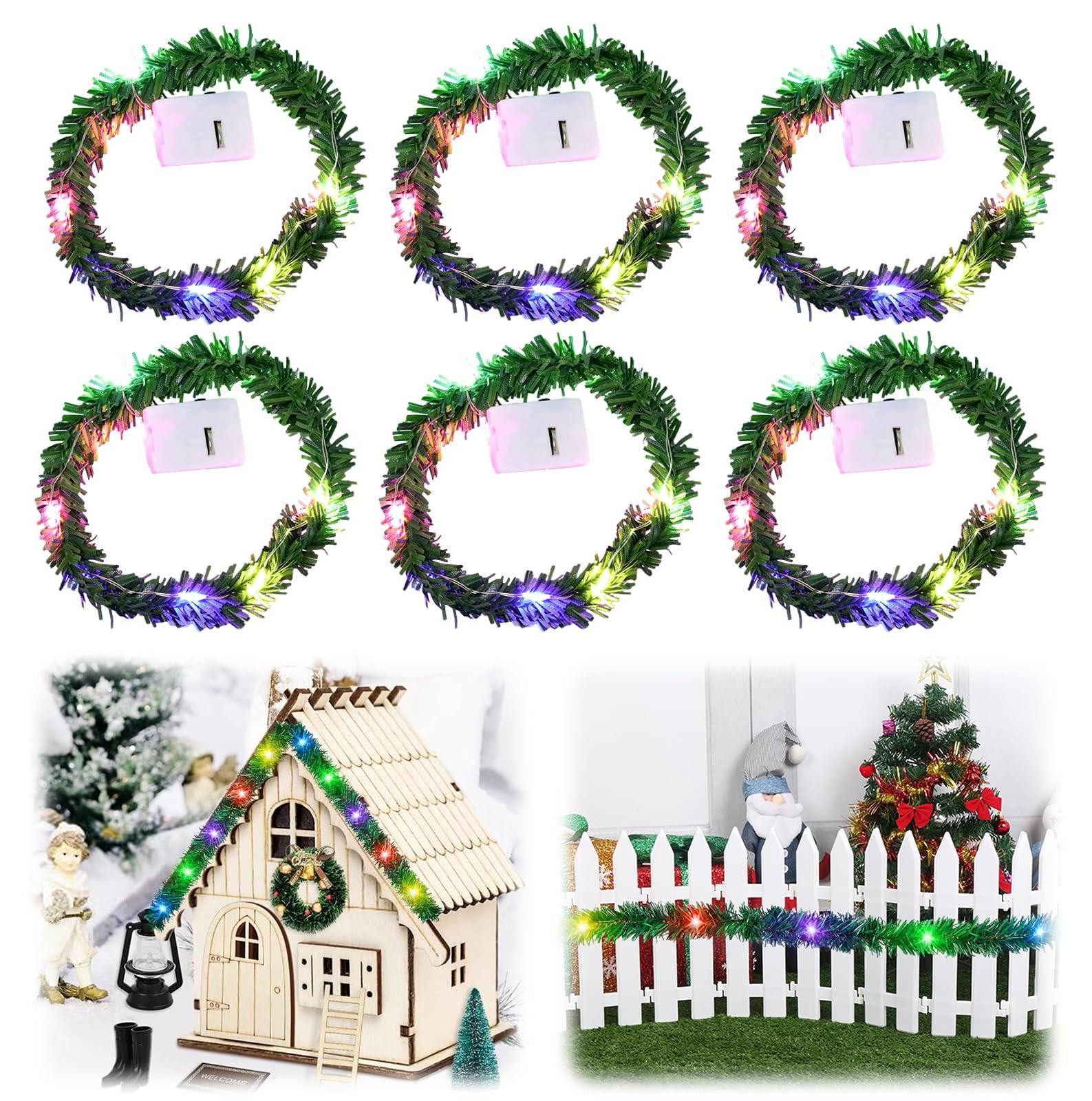 Dripio Set van 12 kerstdecoratie accessoires met LED-lichtslingerkabel van 252 cm