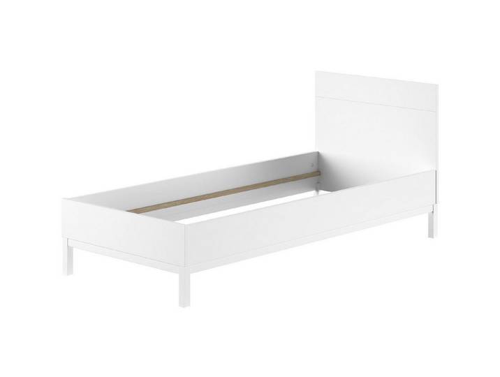 58 aufm Kessel Kinderbett Einzelbett 90x200 MDF Kiefer weiß robust stabil pflegeleicht (inkl. Versand, Lieferung bis Verwendungsstelle), Modernes Einzelbett mit stabiler Bauweise und hohem Komfort