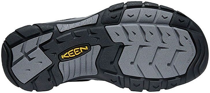 Sandale KEEN "NEWPORT", Herren, Gr. 41, schwarz, Leder, Schuhe Sandale, mit Klettverschluss schwarz 41