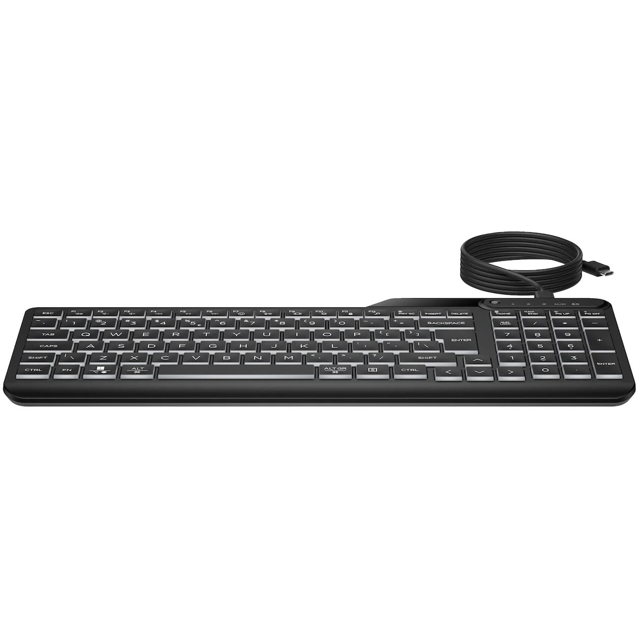 HP 400 BL WD KBD EURO Toetsenbord Zwart met USB-C