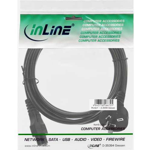 InLine Netzkabel für Notebook, , Argentinien/Australien, 3pol Kupplung, 2m