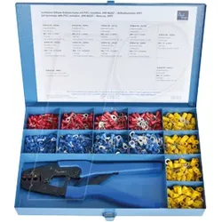 VT SORT 3991 - Sortiment Kabelschuhe isoliert, 0,5 - 6,0 mm2, 1001-teilig