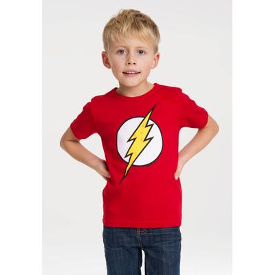 T-Shirt LOGOSHIRT "DC - Flash Logo", Mädchen, Gr. 170/176, rot, 100% Baumwolle, bedruckt, normal, Rundhals, Shirts T-Shirt, mit coolem The Flash-Logo