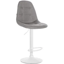 CLP Barhocker Elmore Stoff W   Farbe: grau, Material Gestell: Metall matt weiss
