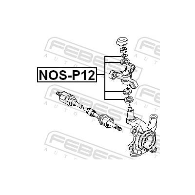 FEBEST Reparatursatz, Achsschenkel NOS-P12 für NISSAN