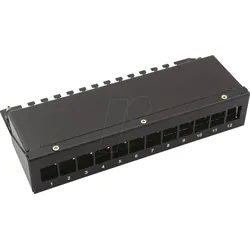 VALUE 26990332 - Keystone-Gehäuse, 12-Port, schwarz