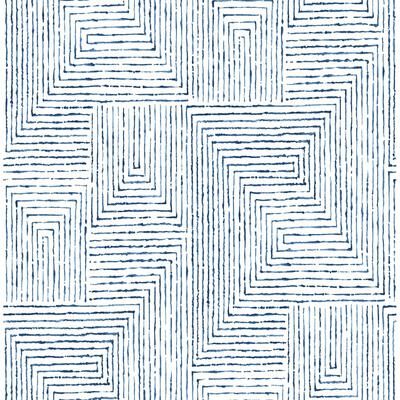 Scott Living Merritt Indigo Geometric Wallpaper