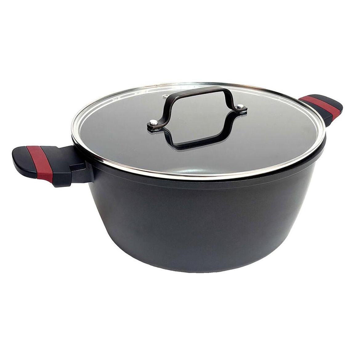 San Ignacio Topf mit Deckel denia experto Schwarz Rot Ø 20 cm (Kochtopf, Gusseisen, 20 x 9.80 cm) (63026937)