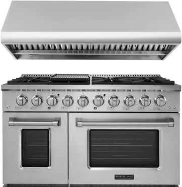 Proline Range Hoods "Proline 48"" Dual Fuel Range + Hood Bundle   Save 10%"