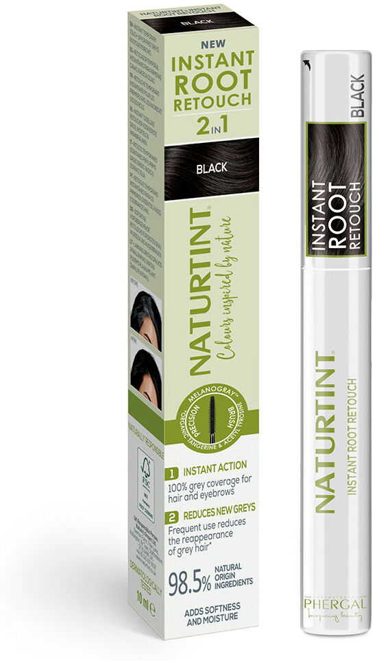 Naturtint Instant Root Retouch Retoucheur temporaire de cheveux gris 2 en 1 #Black