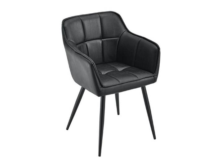 en.casa Esszimmerstuhl, »Birmingham« gepolstert 81x57x53 cm Schwarz