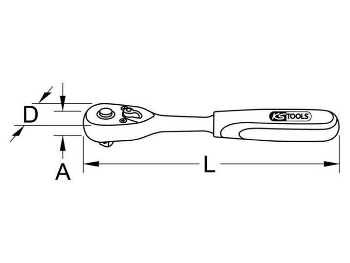 Cliquet 72 dents extra plat ULTIMATE 1/2'' - KS TOOLS - 920.1200