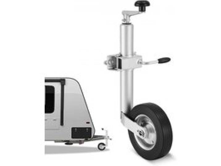 VEVOR Stützrad bis 150 kg Belastbar, Bugrad 550–780 mm Höhenverstellbar, Anhängerrad, Anhängerstütze mit Einzelrad & ergonomischem Griff, geeignet für Anhänger, Wohnwagen & Boots