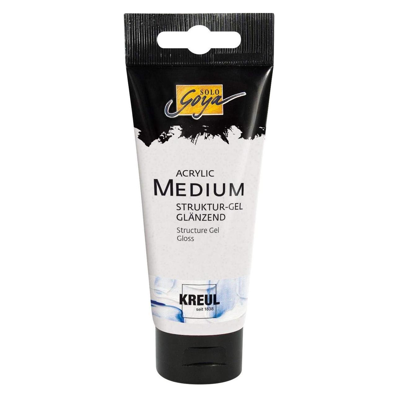 Kreul 87101 - Solo Goya Acrylic Medium, 100 ml Tube, Strukturgel glänzend, cremige Spachtelmasse, tr (30049434)
