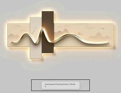 Useful Little Things Modern Luxury LED Ambient Light Wall Art Painting For Living Room a 39.37 X 17.72 In