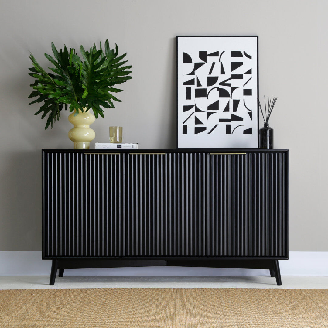 George Oliver 138.5cm Sideboard Black 77cm H X 138.5cm W X 38cm D