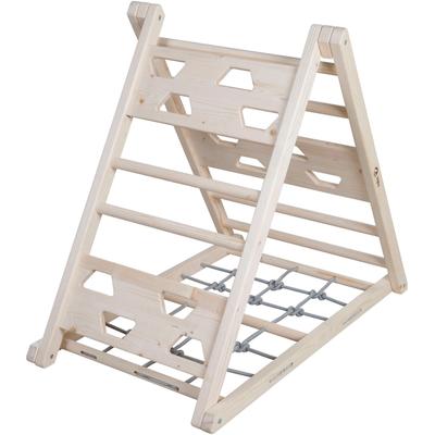 Klettergerüst ROBA "Montessori Kletterdreieck", beige (natur), Klettergerüste, Kinder, B/H: 63,5cm x 97,5cm, Holz, Belastbar bis 50 kg, B:63,5cm H:97,5cm L:85cm