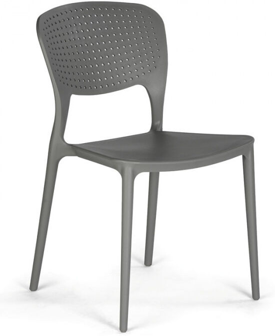 B2B Partner Stapelbarer Esszimmerstühle EASY II aus Kunststoff, grau