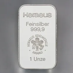 Silberbarren 1oz HERAEUS geprägt