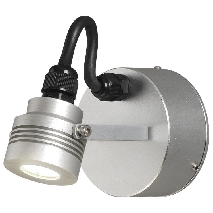 Konstsmide Monza Wandspot met LED - Zilver/Grijs - Aluminium