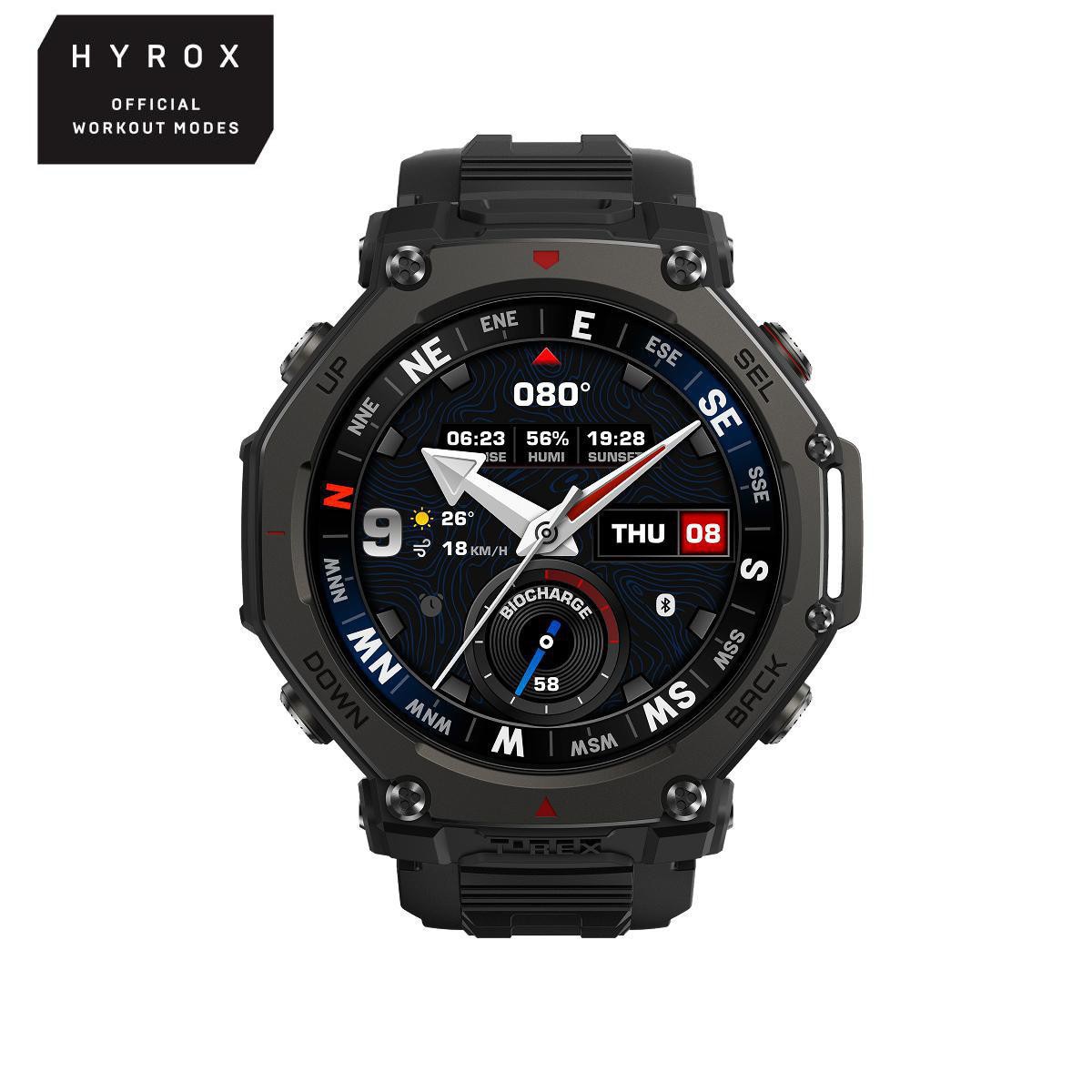 Amazfit T-Rex 3 Pro 48mm Outdoor Smartwatch GPS HYROX Tactical Black W2443EU1N