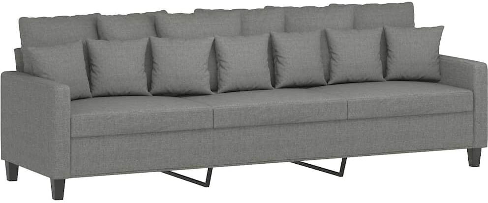 vidaXL Canapé à 3 places Gris foncé 210 cm Tissu