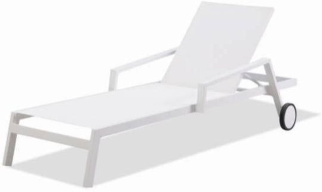 Paris Garden Bain de soleil multi-positions IBIZA en aluminium Blanc DCB Garden