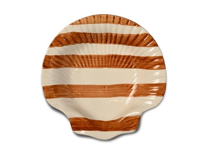 Byon Assiette Armona stripe 23,5x23,5 cm Brun clair-blanc