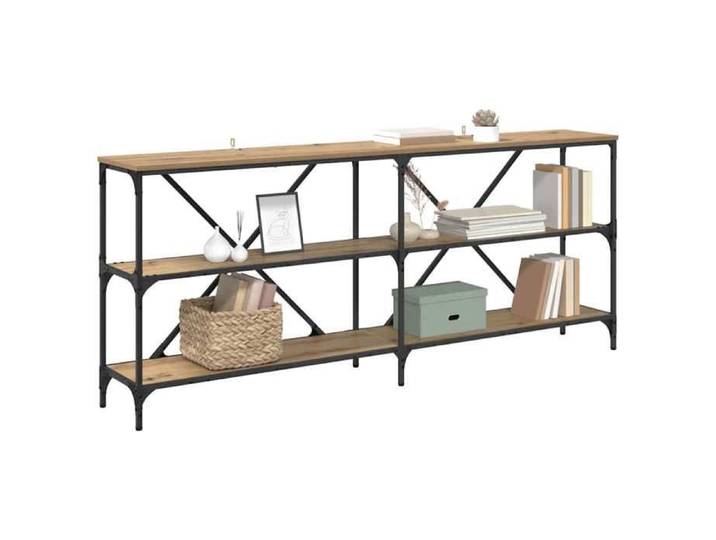 PROMOTION Table console - Console Meuble Entrée - Table de Canapé avec étagère Chêne artisanal 180x30x75 cm 560599