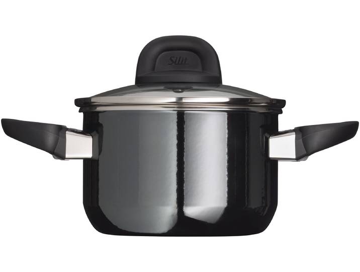 Fleischtopf SILIT Modesto Line, Induktionstopf spülmaschinengeeignet , schwarz, H:10,6cm Ø:16cm, Töpfe, Fleischtopf, für alle gängigen Herdarten geeignet, Made in Germany