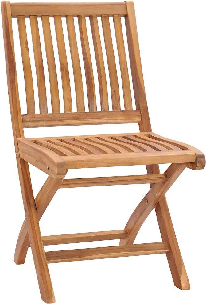 vidaXL Klappstühle, 4 Stück, Massivholz Teakholz