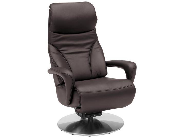 Dieter Knoll Relaxsessel, Mokka, Metall, Echtleder, Longlife-Leder, Semi-Anilinleder, 75x117x88 cm, Fussart wählbar, Lederauswahl, Stoffauswahl, erweiterbar (Typenauswahl), Herz-Waage-Funktion, Wohnzimmer, Sessel, Relaxsessel