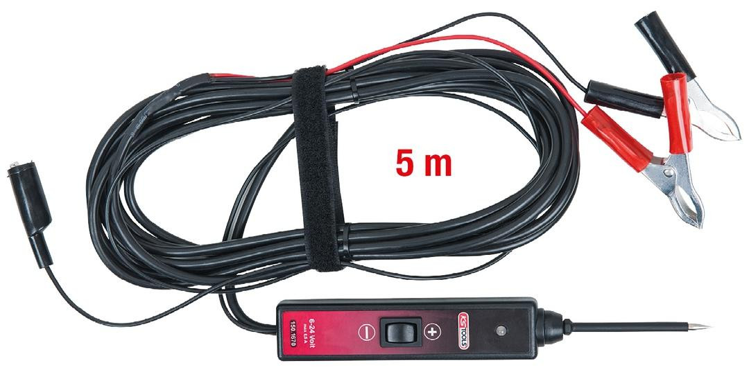 KS Tools functionele testlamp 6-24V DC met 5 meter kabel