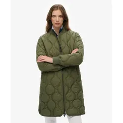 Superdry für Damen. W5011932A Lange Steppjacke grün (XS), Lässig, Polyester