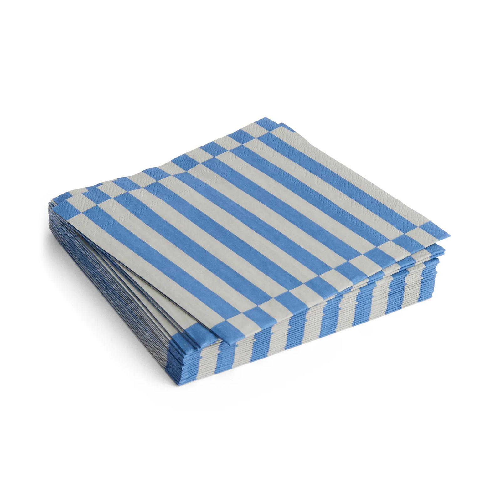 HAY Pattern Lunch Stripe servetten met streepjes, grijs-blauw, 20-pack, 33 x 33 cm