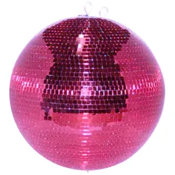 SATISFIRE Spiegelkugel 40cm pink Safety Discokugel Mirrorball Party Disko Deko
