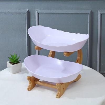 Inspired Finds Modern Multi Layer Fruit And Snack Serving Plate For Home white2tiers