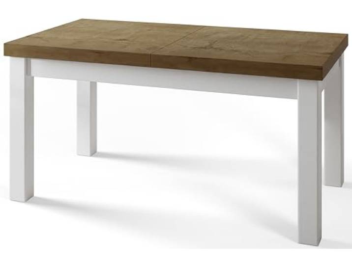 Rechteckiger Esstisch Ausziehbar, Holzbeinen, 120 - 160 cm, Lefkas Moderner Wohnzimmertisch, Küchentisch und Esszimmertisch, Tisch mit stabile Konstruktion, Kollektion Classico