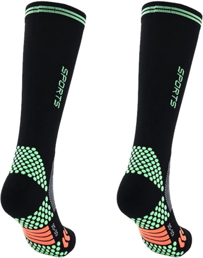 INF Wadenlange Laufsocken – feuchtigkeitsableitend, Anti-Rutsch Kompressionssocken mit gepolsterter Stoßabsorption, M
