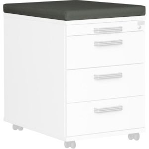 Hammerbacher Rollcontainer-Sitzauflage ACSK, aus Polyester, für Rollcontainer mit 58cm Tiefe, 58 x 43cm, anthrazit