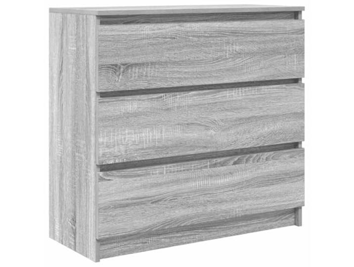 Kaorsrow Sideboard Grau Sonoma 80x35x76 cm Kommode mit 3 Schubladen Kompakter Aufbewahrungsschrank in Grau Sonoma für Wohnzimmer, Schlafzimmer und Flur mit 3 geräumigen Schubladen.