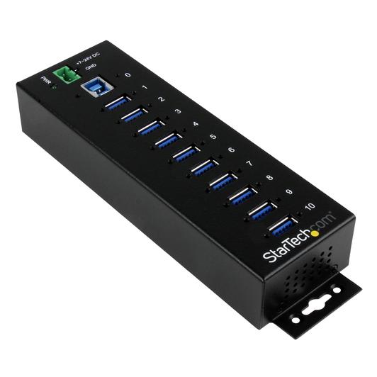 StarTech 10 PORT INDUSTRIAL USB 3.0 HUB (USB-B, 10 Ports) (ST1030USBM)