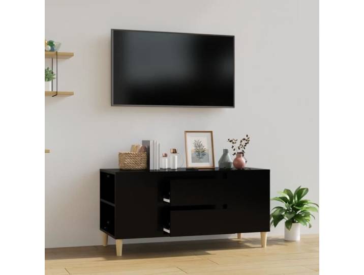 Meuble TV Noir 102x44 5x50 cm Bois d'ingénierie 819597