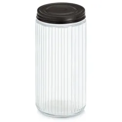 Vorratsdose 950 ml Glas Schwarz XL (Extra Large)