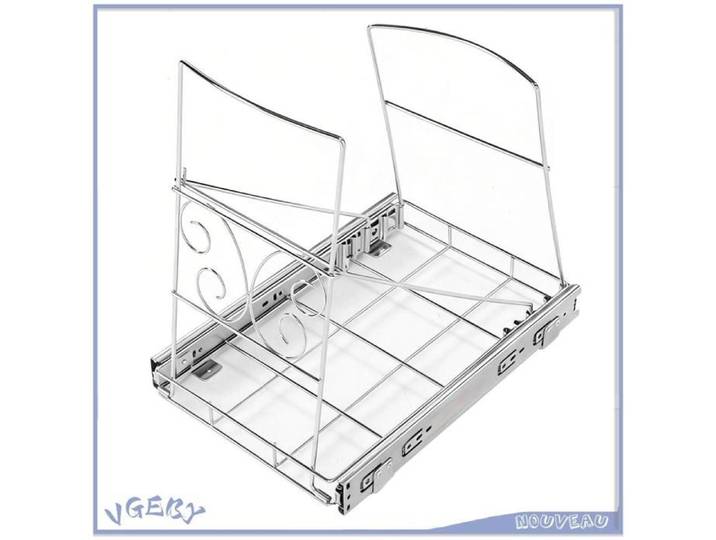 Support de poubelle extractible organisateur de poubelle coulissant sous l'armoire en acier inoxydable extensible pour poubelles